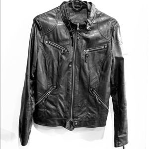 Max Studio Women’s Black Leather Jacket
